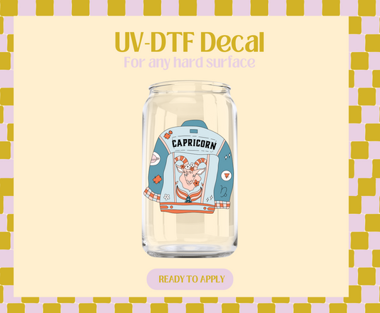 Capricorn Zodiac jacket UV-DTF Decal