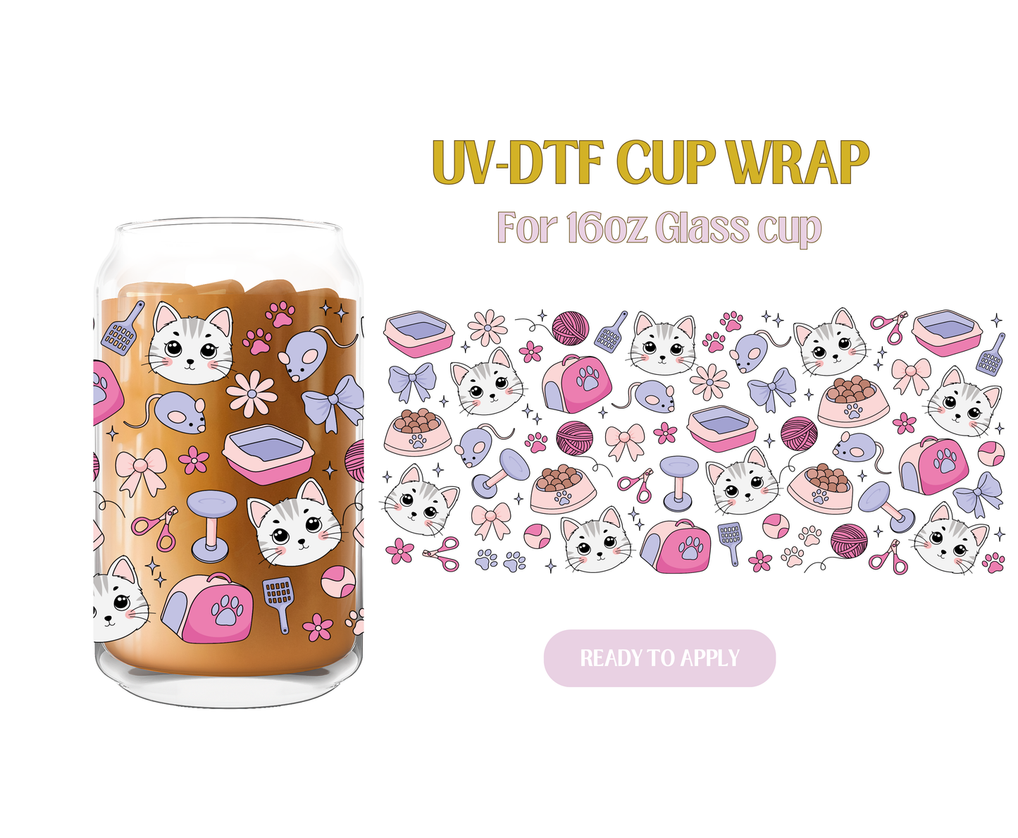 Cat Mom 2  UV-DTF Wrap