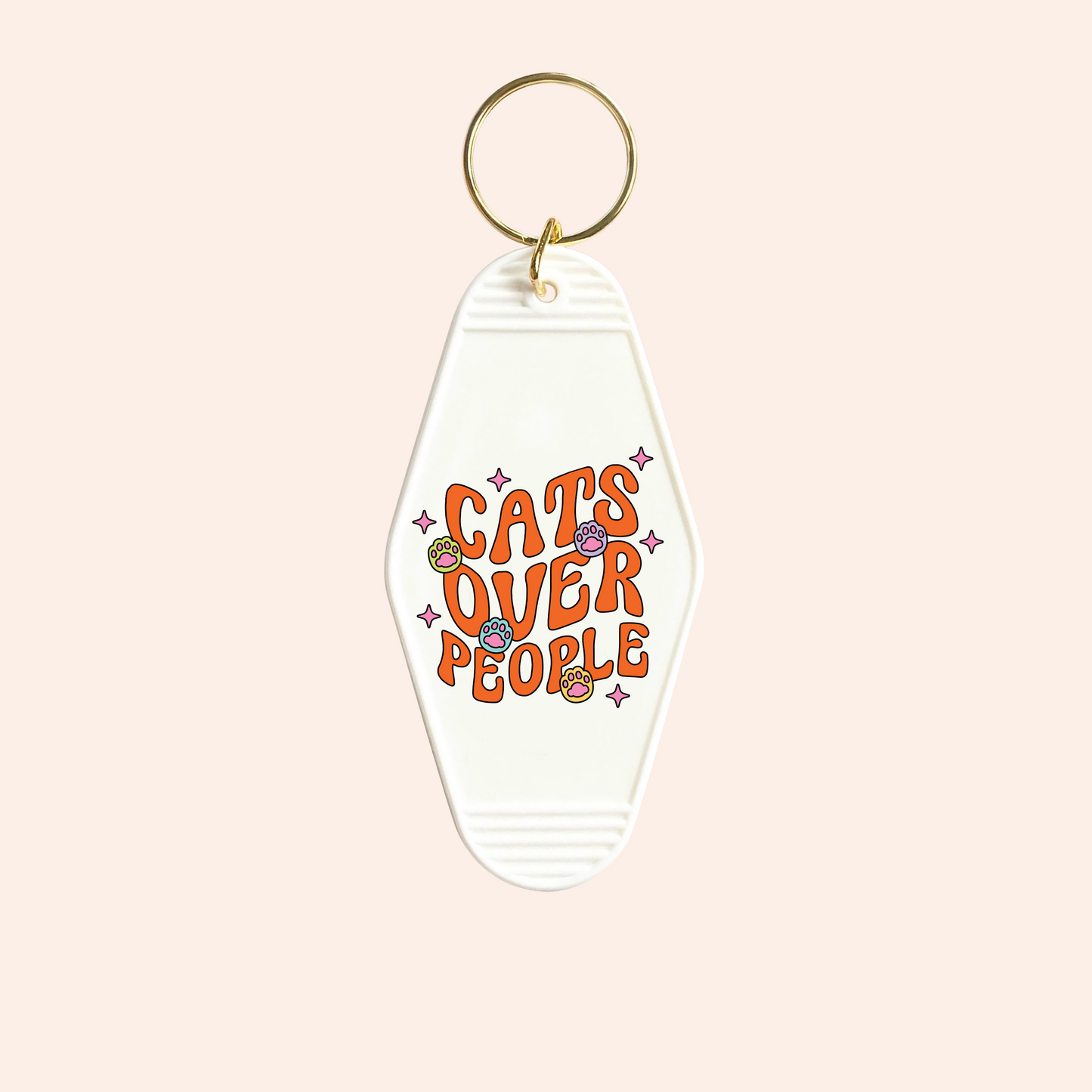 Cats Over People UV-DTF Keychain