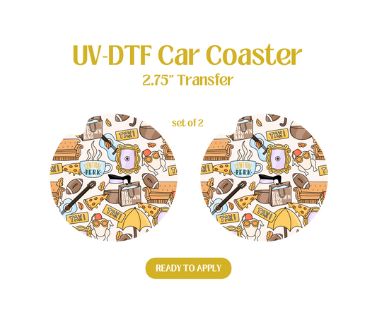 Central Perk UV-DTF Car Coaster