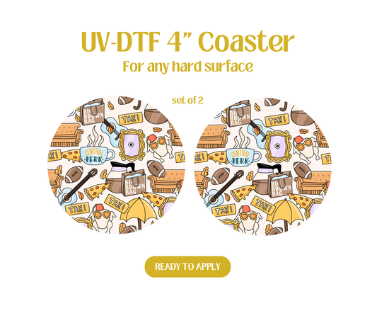 Central Perk UV-DTF 4" Coaster