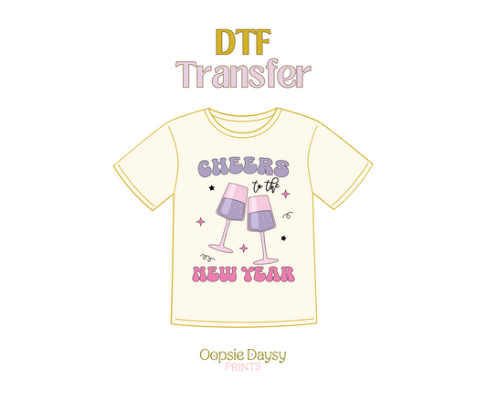 Cheers to the New Year DTF Transfer