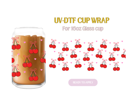 Cherrys Coquette & Hearts UV-DTF Wrap