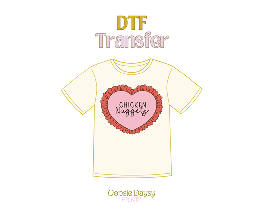 Chicken Nuggets Heart DTF Transfer