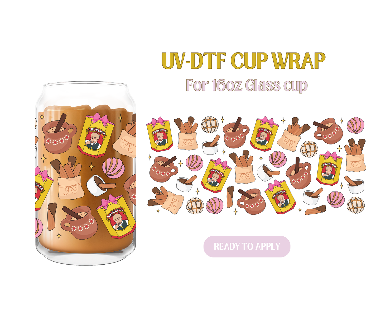 Chocolate Abuelita UV-DTF Wrap