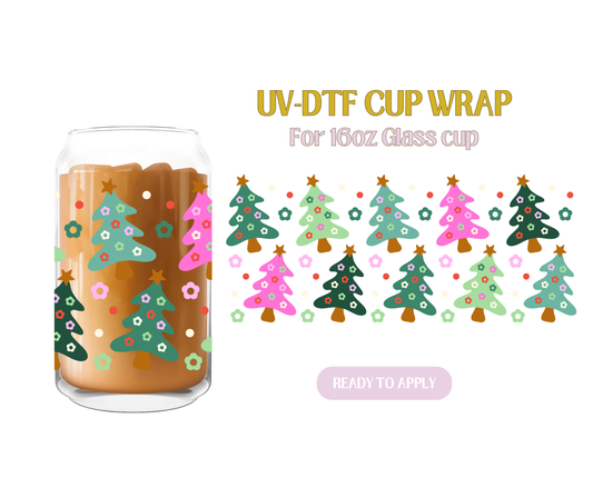 Christmas Daisies UV-DTF Wrap