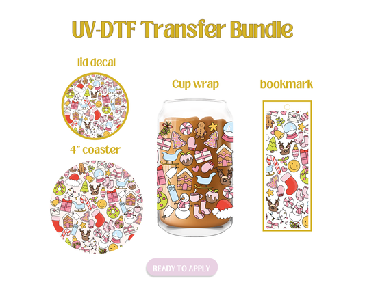 Christmas Doodles UV-DTF Transfer Bundle