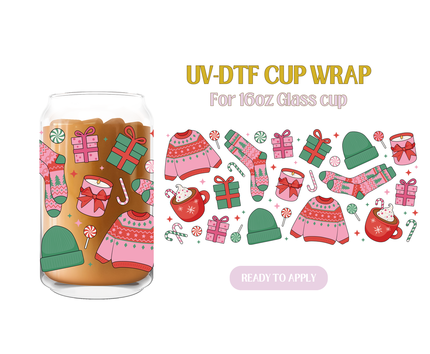 Christmas Girly UV-DTF Wrap