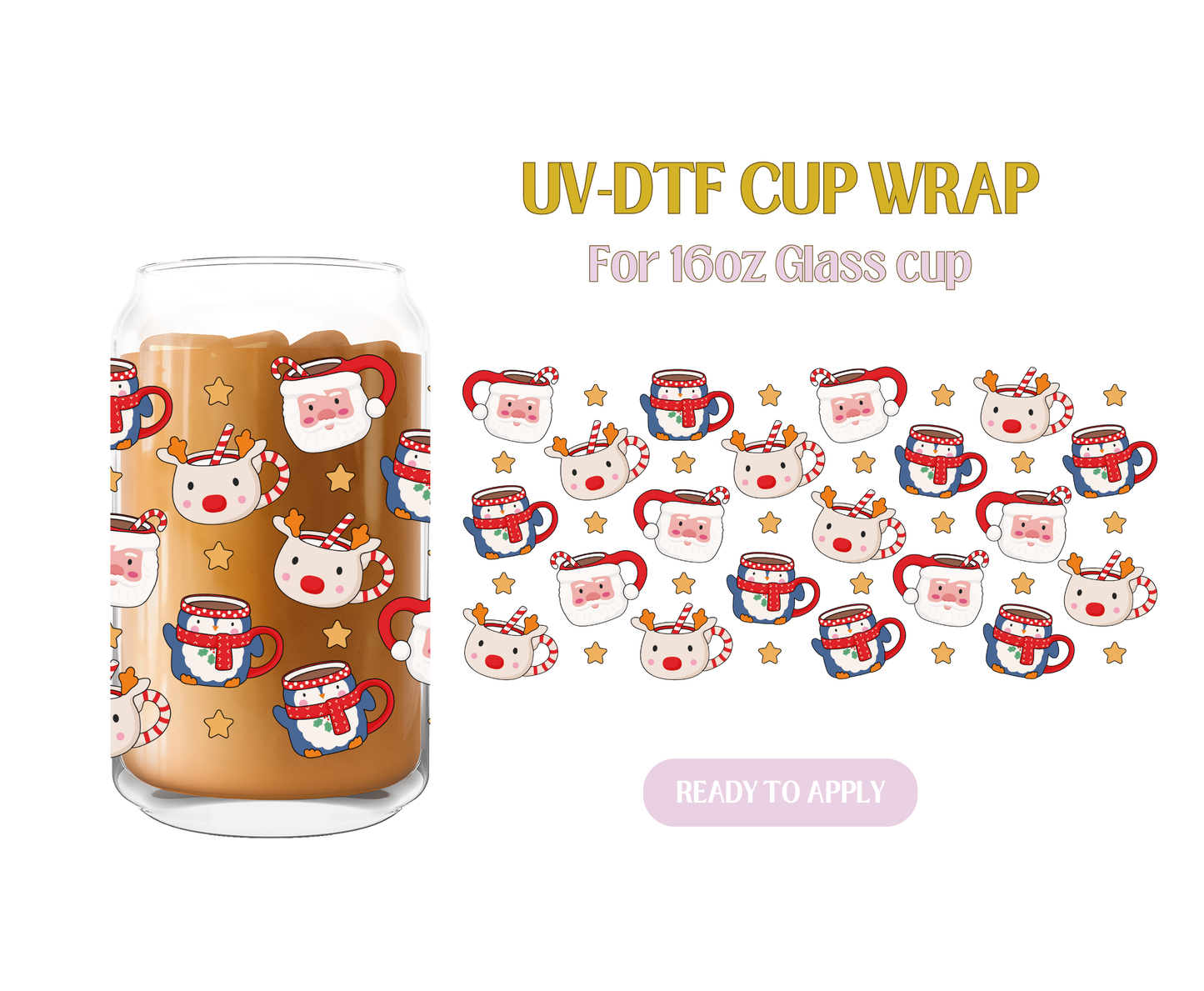 Christmas Mugs UV-DTF Wrap