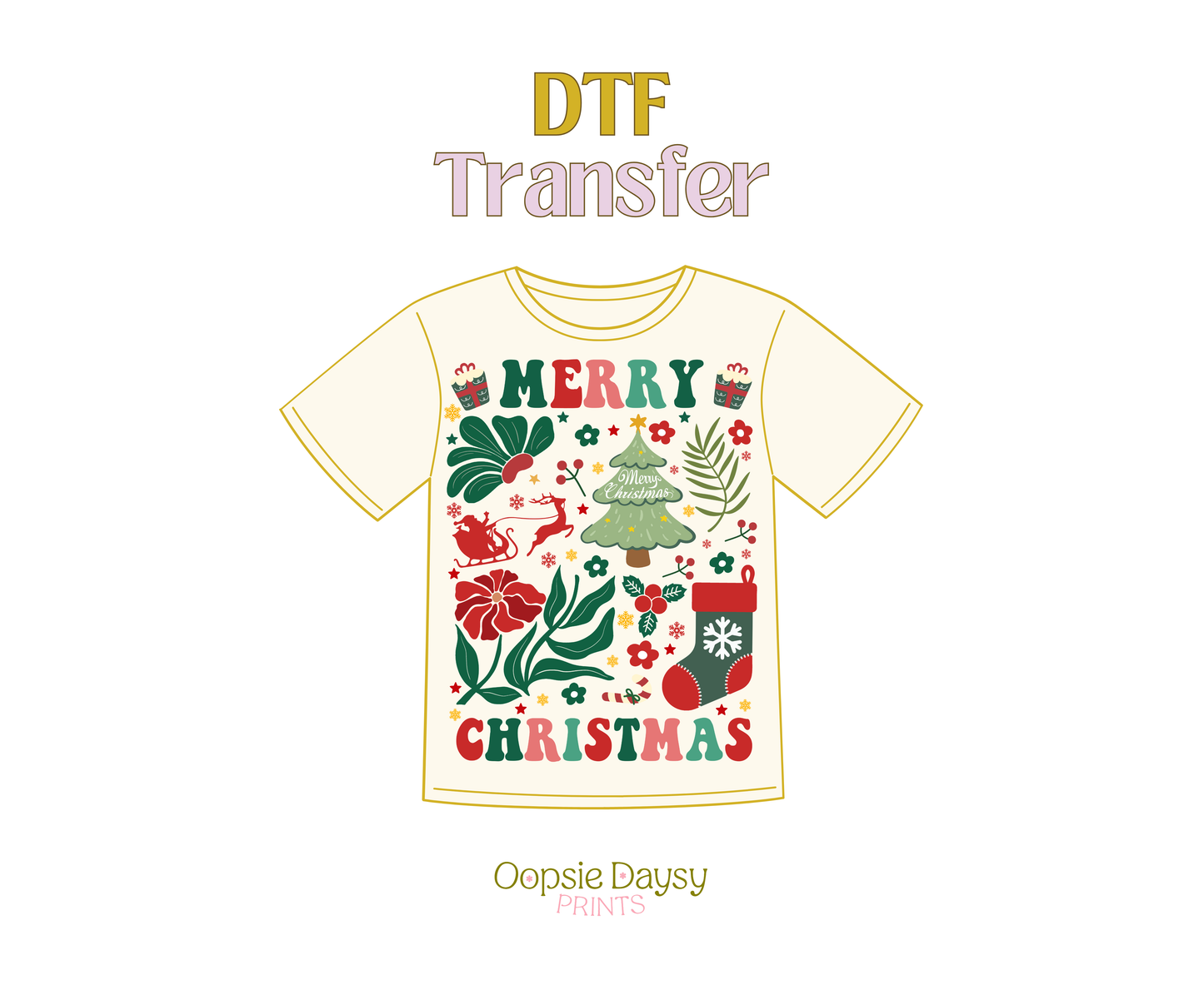 Christmas Vibes DTF Transfer