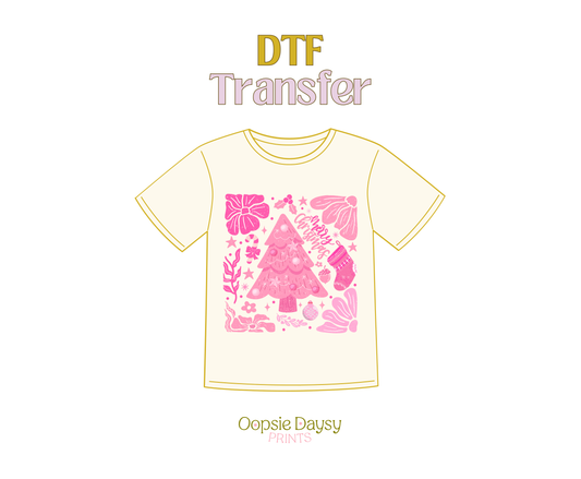 Christmas in Pink DTF Transfer