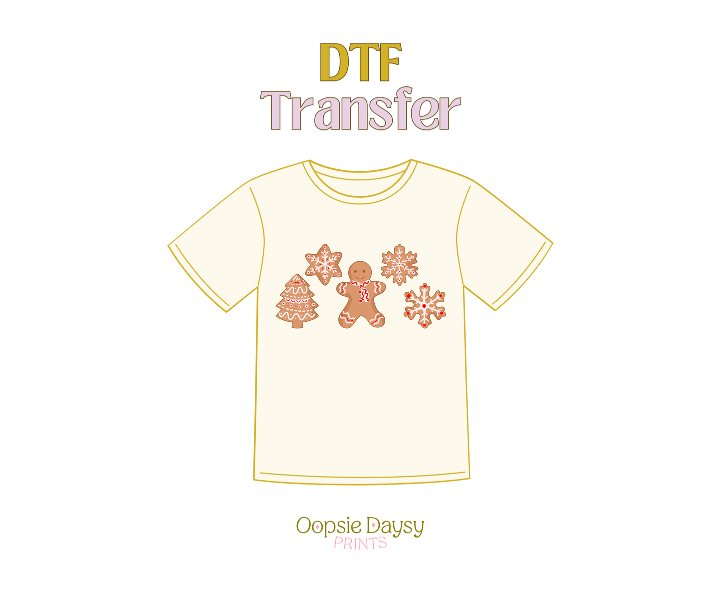 Classic Gingerbread DTF Transfer