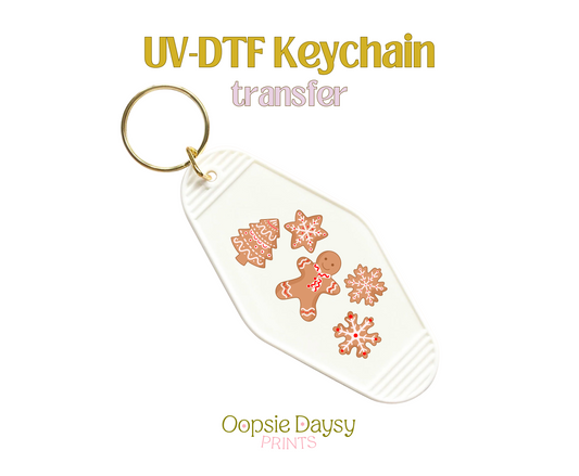 Classic Gingerbread UV-DTF Keychain