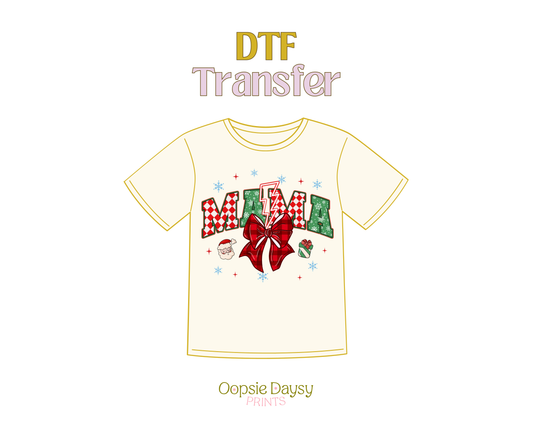 Classic Neon Mama Christmas DTF Transfer