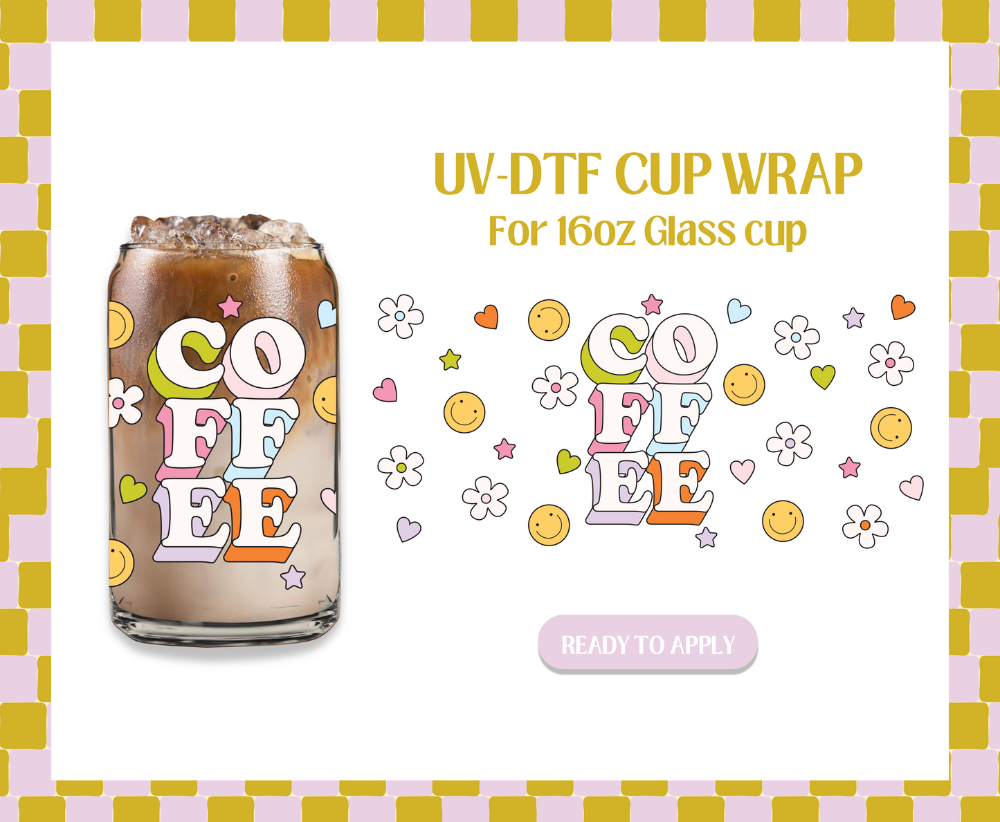 Coffee Colorful UV-DTF Wrap