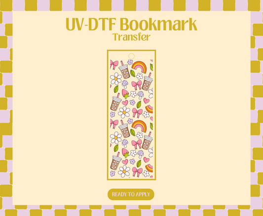 Coffee Doodles UV-DTF Bookmark