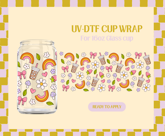 Coffee Doodle UV-DTF Wrap