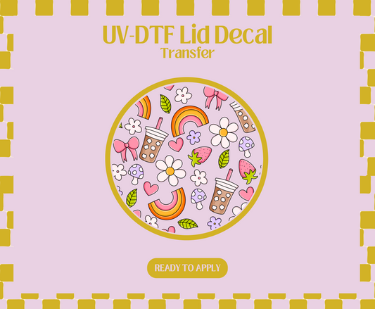 Coffee Doodles UV-DTF Lid Decal