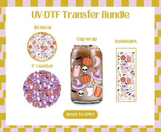 Coffee Halloween UV-DTF Transfer Bundle