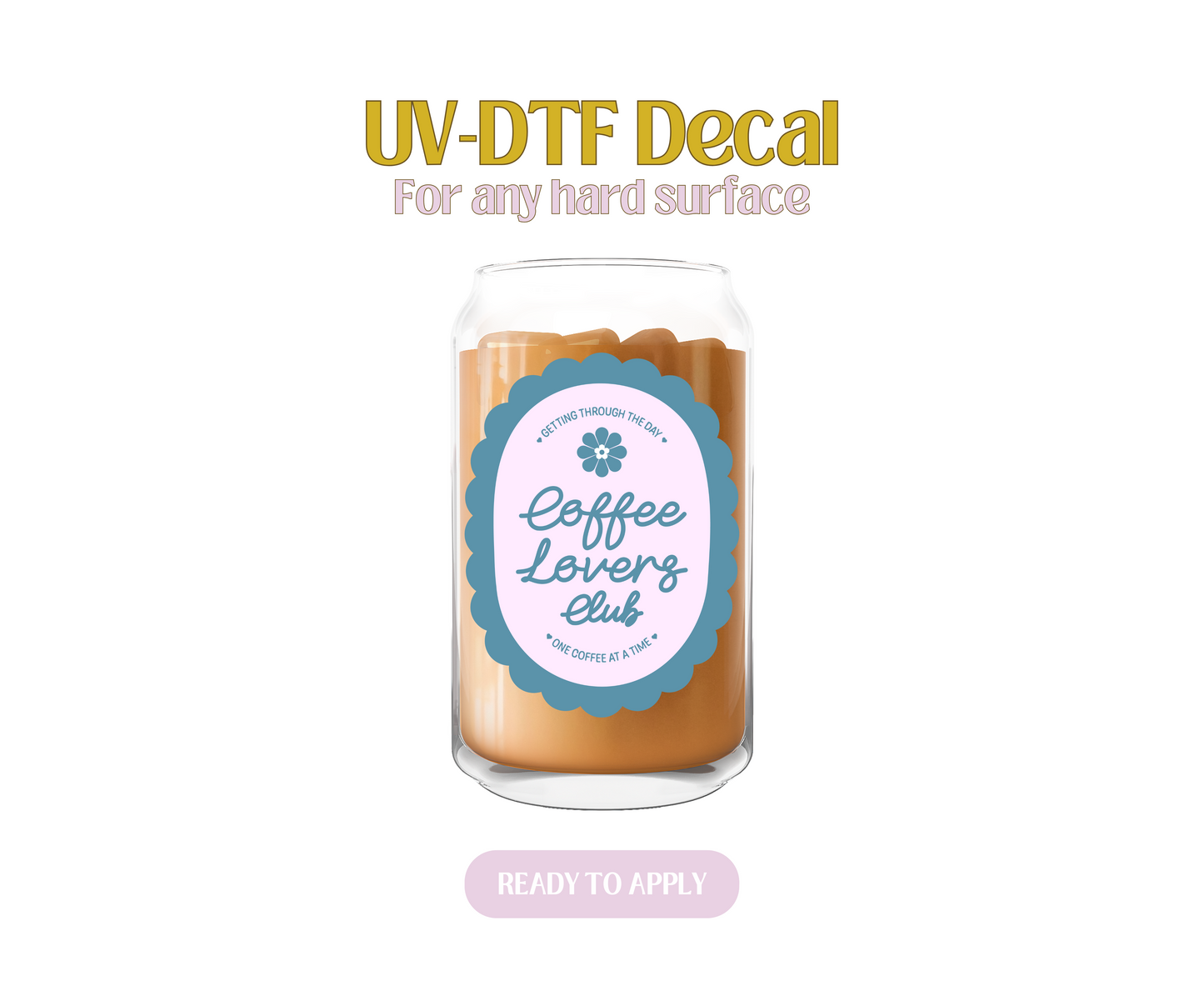 Coffee Lovers Club Blue UV-DTF Decal