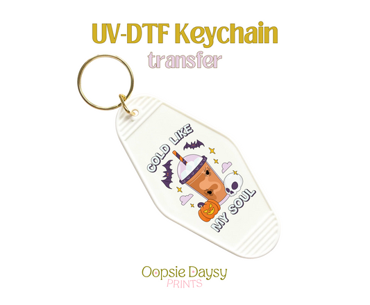 Cold Like My Soul UV-DTF Keychain