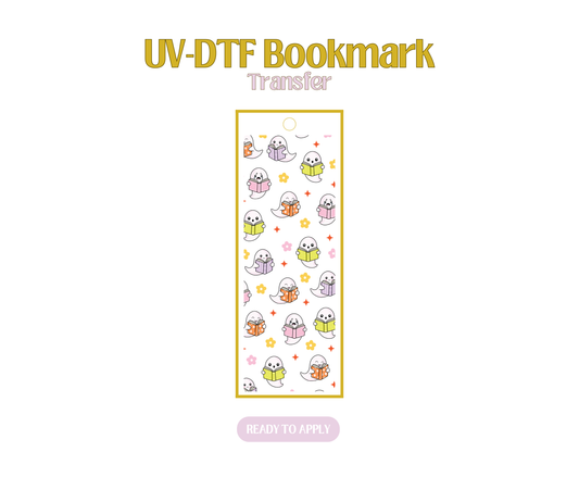 Colorful Bookish Ghosties UV-DTF Bookmark