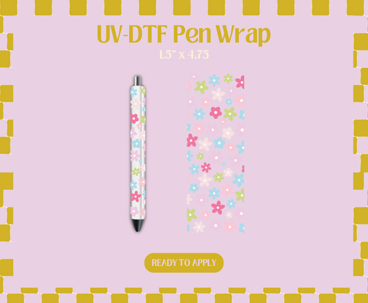 Colorful Daisies UV-DTF Pen Wraps