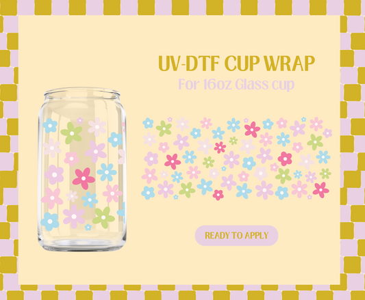 Colorful Daisies UV-DTF Wrap