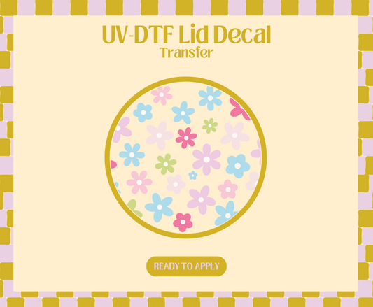 Colorful Daisies UV-DTF Lid Decal