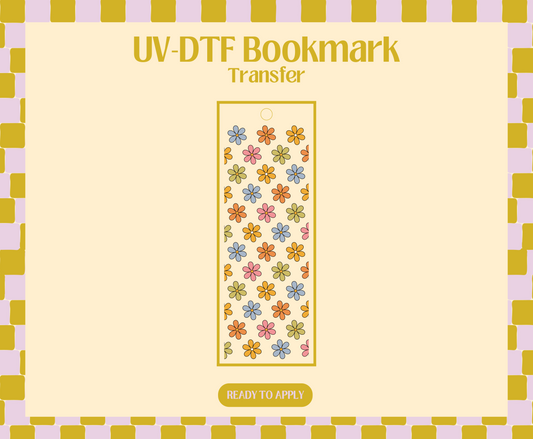 Colorful Flowers UV-DTF Bookmark