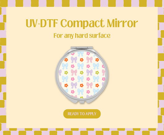 Colorful Spring Coquette Compact Mirror UV-DTF