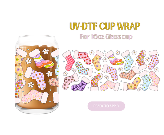 Colorful Stockings UV-DTF Wrap