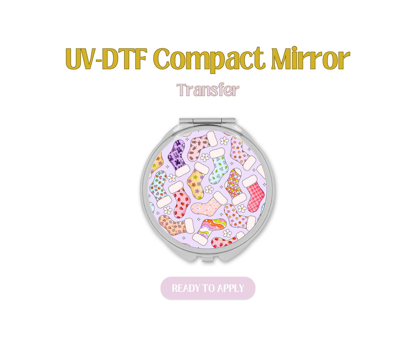 Colorful Stockings UV-DTF Compact Mirror