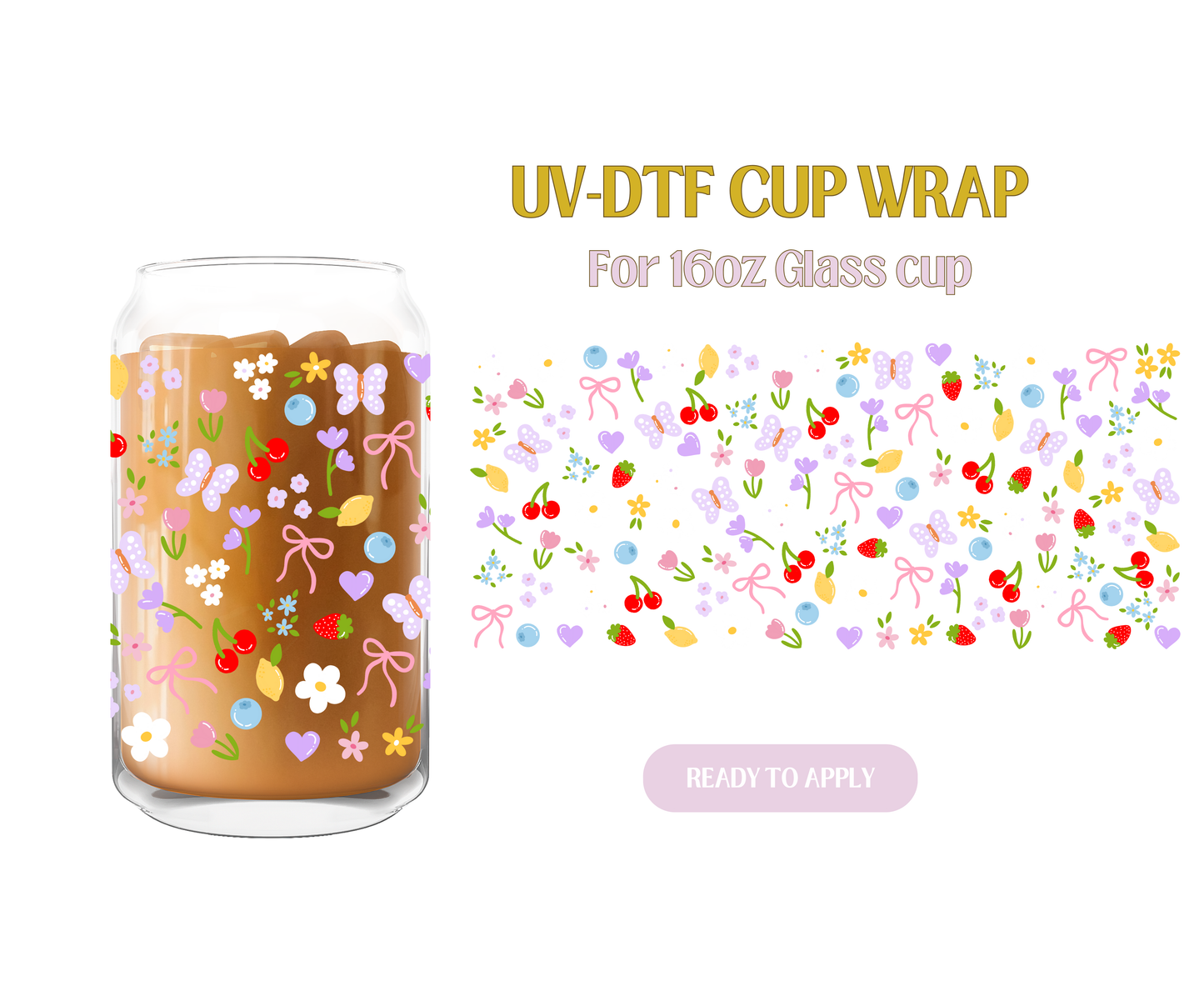 Colorful Summer Garden UV-DTF Wrap