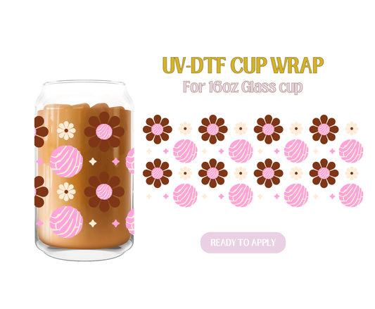 Concha Flowers UV-DTF Wrap