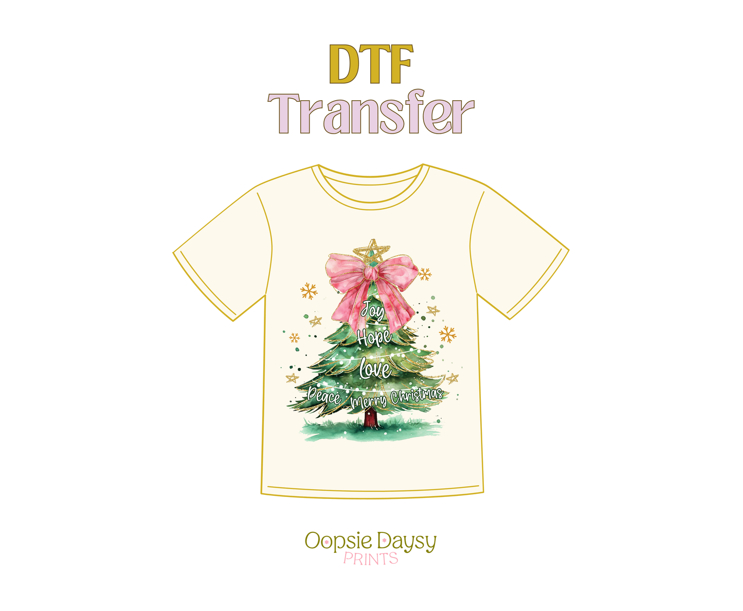 Coquette Christmas Tree DTF Transfer