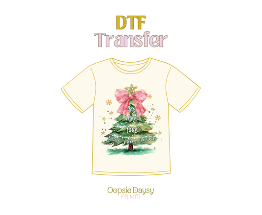 Coquette Christmas Tree DTF Transfer