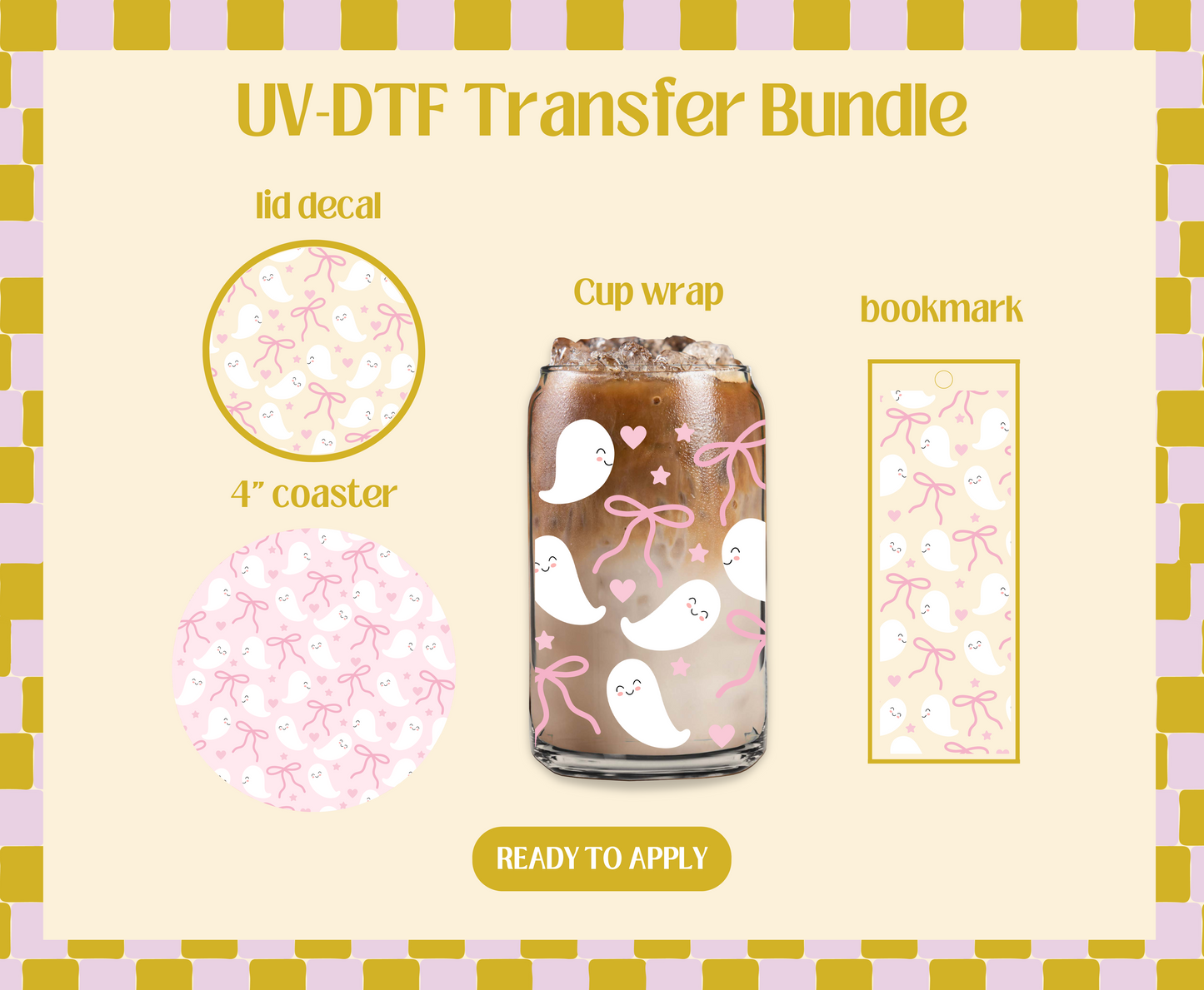 Coquette Ghost UV-DTF Transfer Bundle