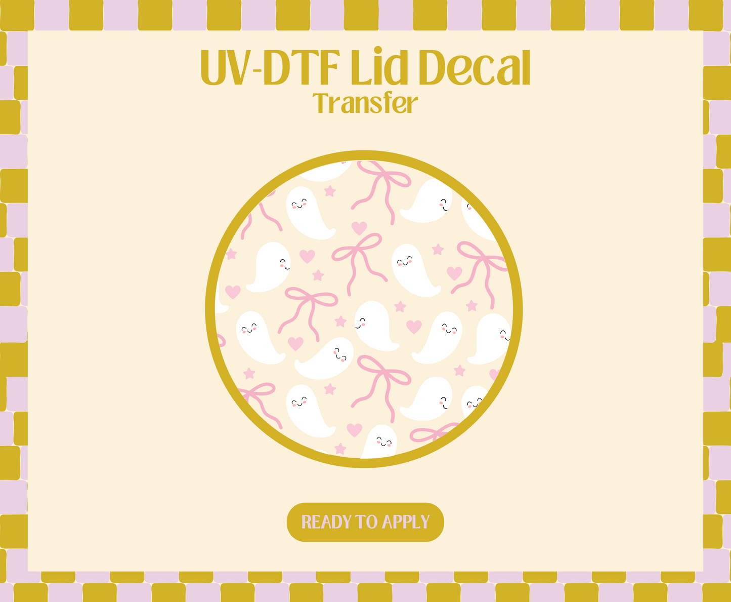 Coquette Ghost UV-DTF Lid Decal