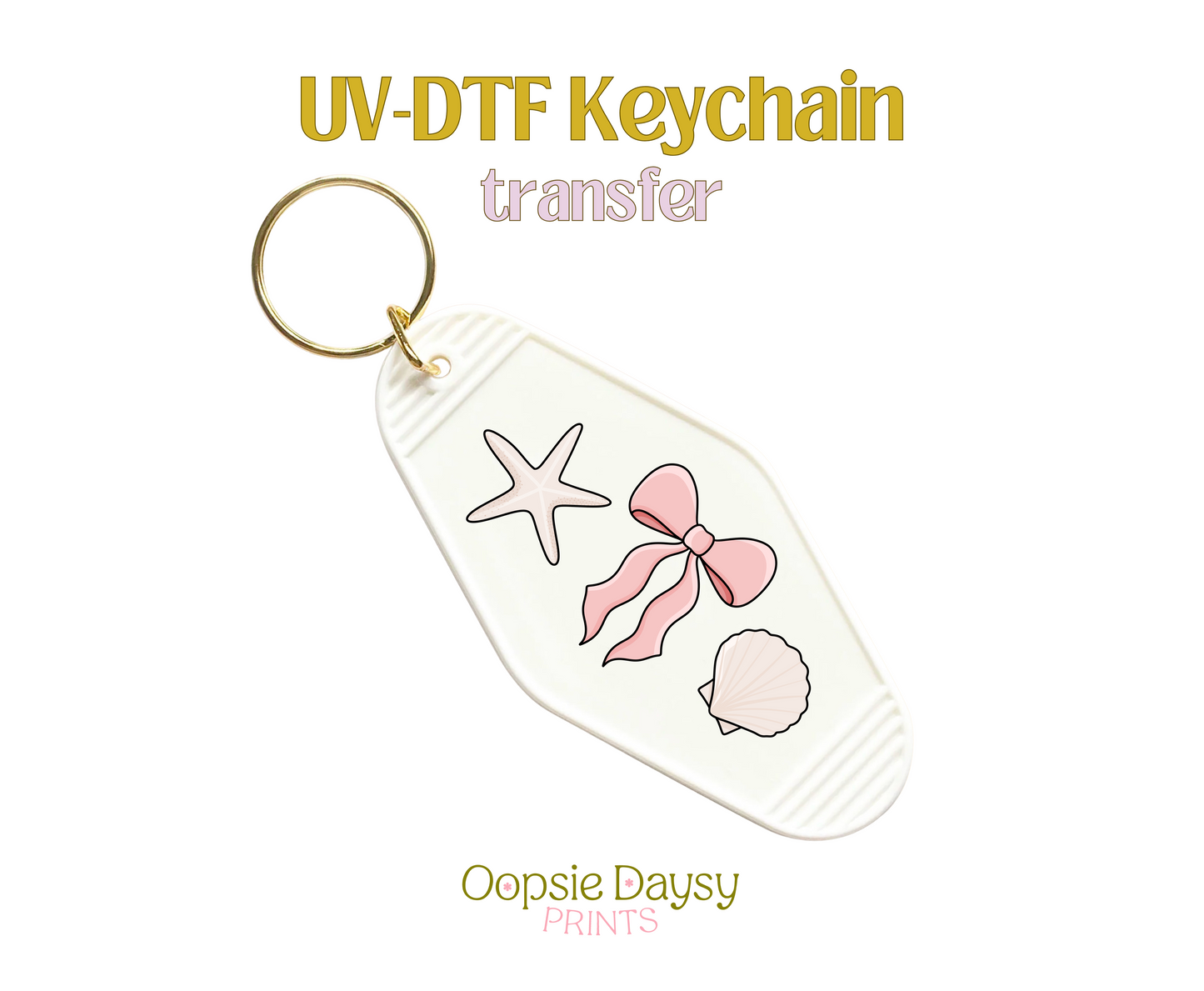 Coquette Summer Girlie UV-DTF Keychain