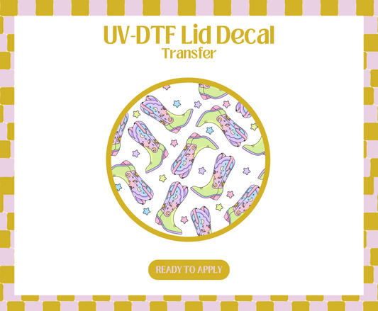 Cosmic Cowgirl UV-DTF Lid Decal