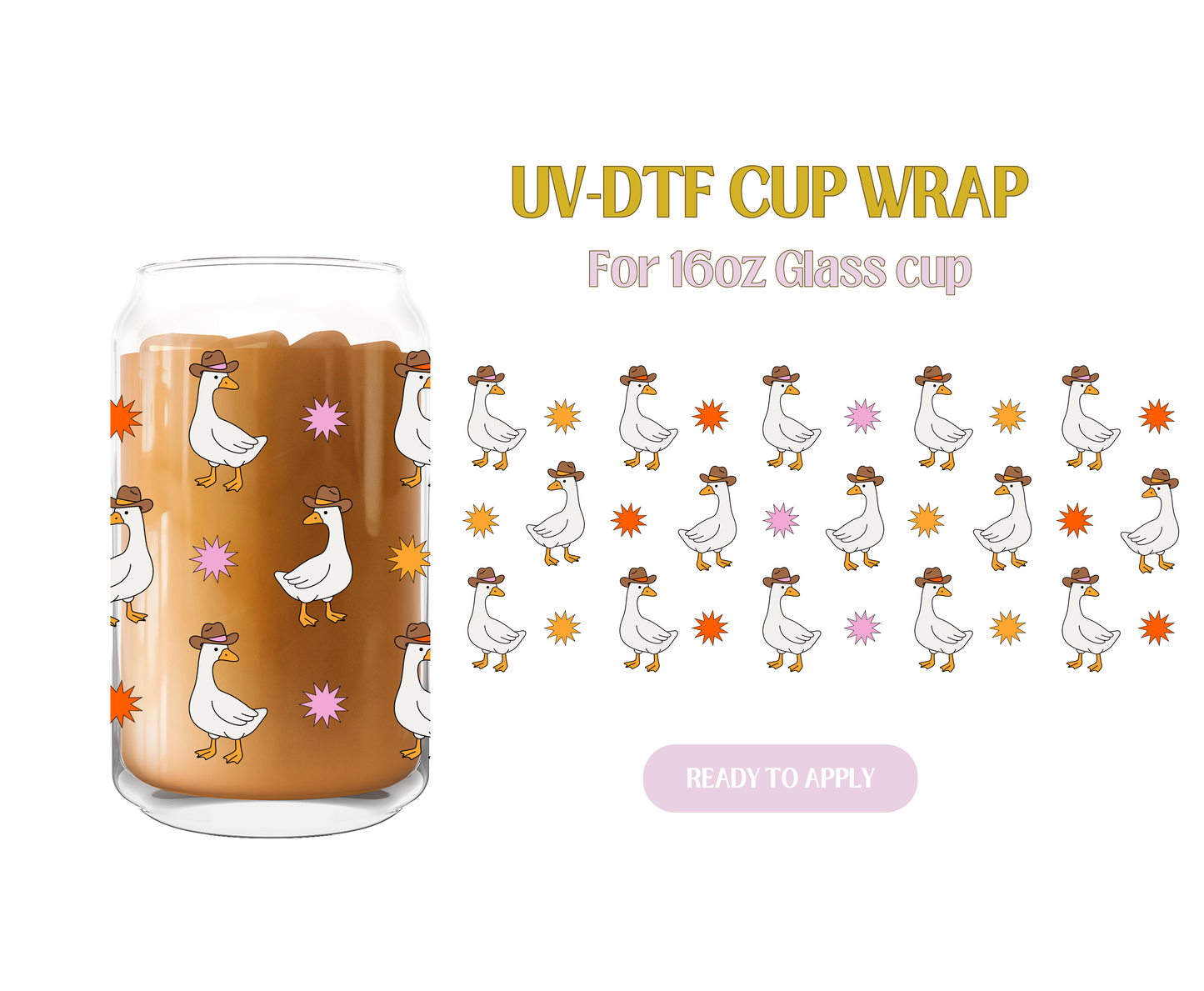 Cowboy Goose UV-DTF Wrap