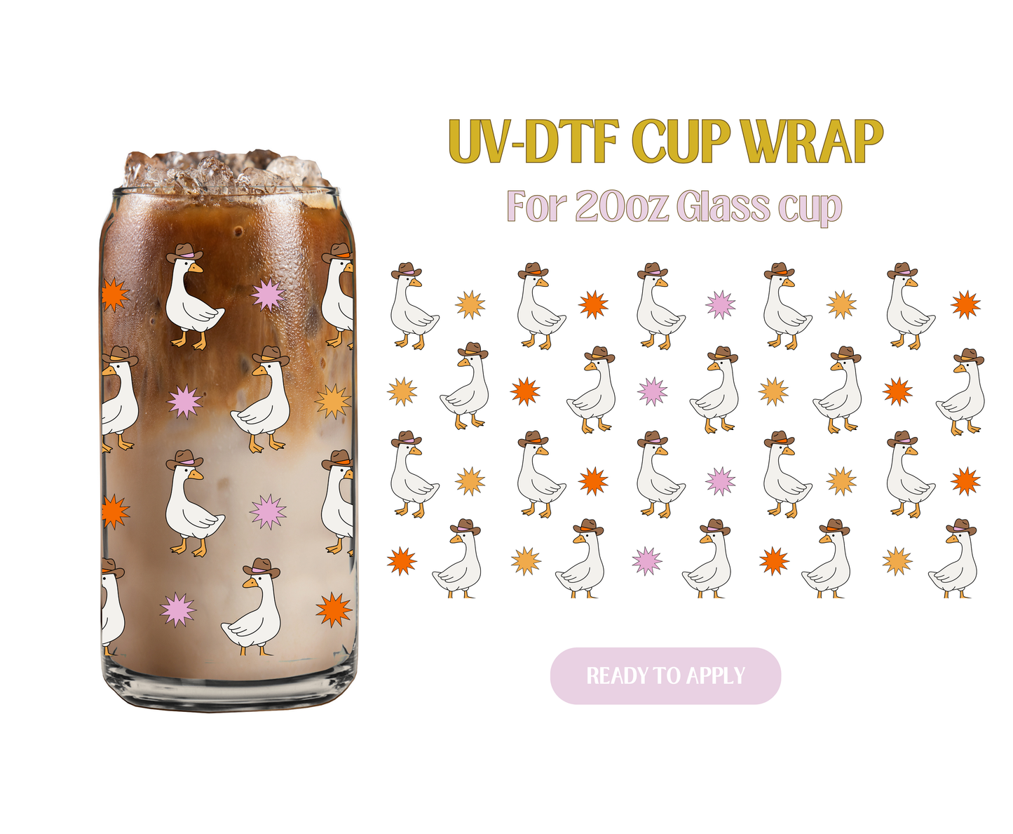 Cowboy Goose 20oz UV-DTF Wrap