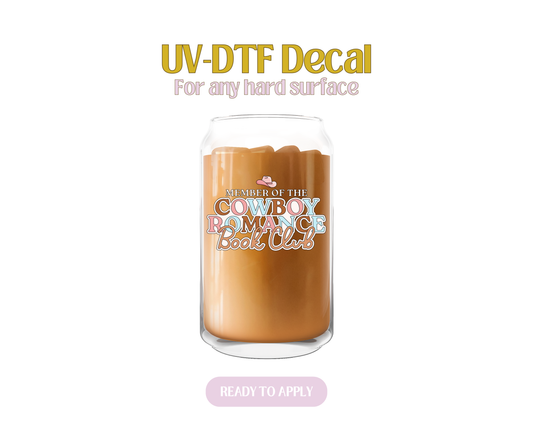 Cowboy Hat, Member of the Cowboy Romance Bookclub UV-DTF Decal