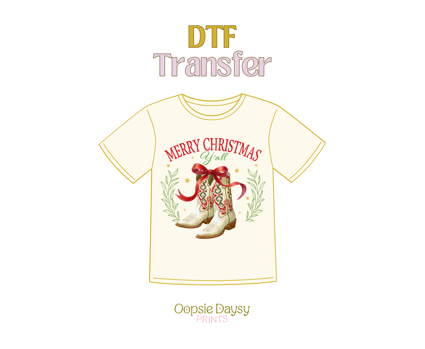 Cowgirl Christmas DTF Transfer