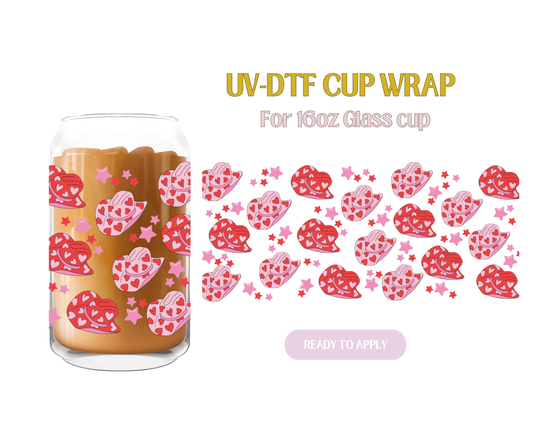 Cowgirl Heart Hats UV-DTF Wrap