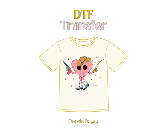 Cowgirl Heart DTF Transfer