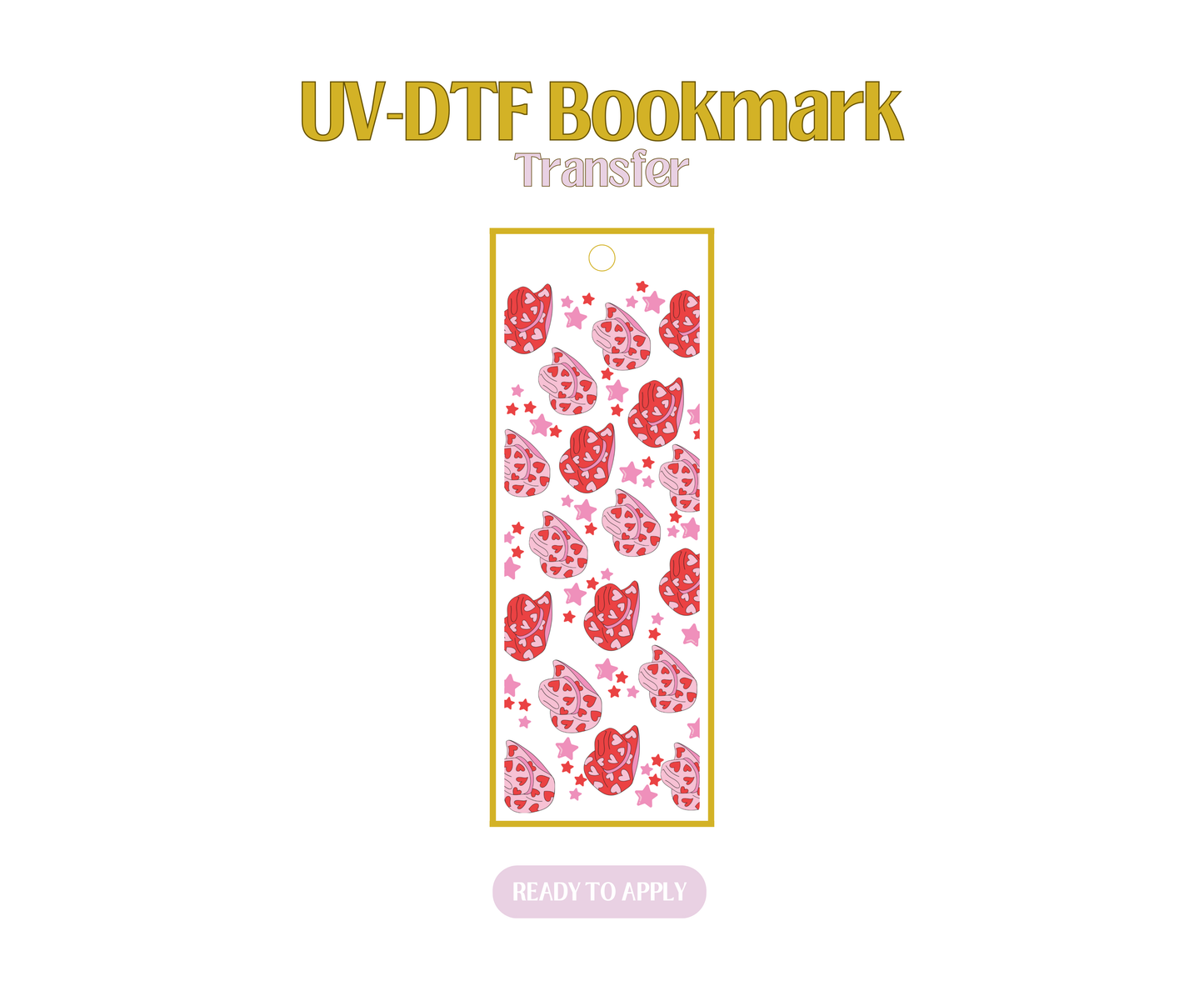 Cowgirl Heart Hats UV-DTF Bookmark