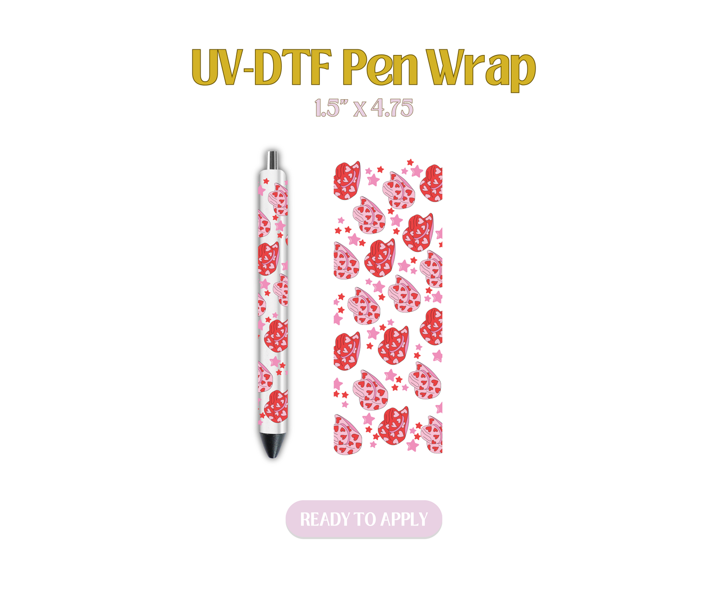 Cowgirl Heart Hats UV-DTF Pen Wraps