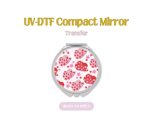 Cowgirl Heart Hats UV-DTF Compact Mirror